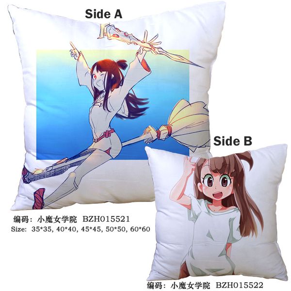 

45x45cm decorative pillows anime little witch academia pillow cushions soft square two-sides printed pillows christmas gifts