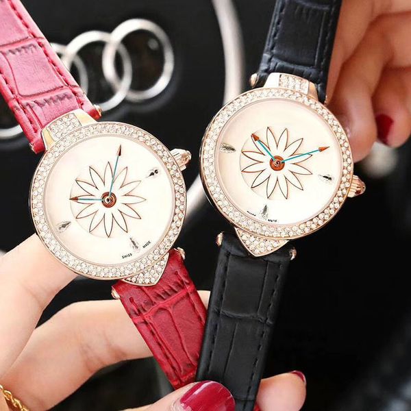 

new classic brand women luxury wristwatches fashion quartz watches leather strap diamond watch for ladies girl female relojes mujer 2018, Slivery;brown