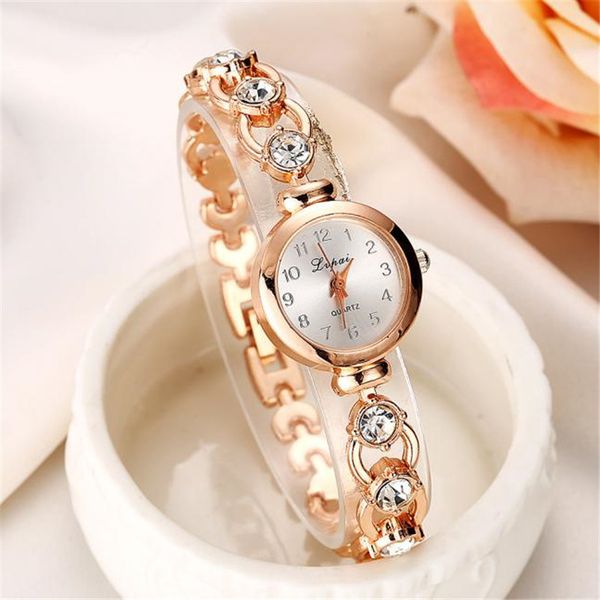 

lvpai women bracelet watches fashion women dress wristwatch ladies quartz sport rose gold watch, Slivery;brown