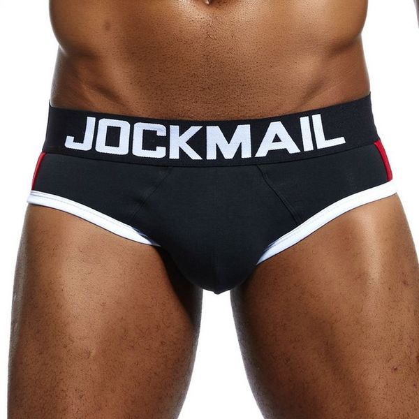

Spandex Jockmail Brand Front Bulge Enhancing Push Up Cup Men Brief Cueca Gay Underwear Calzoncillos Hombre Slip Enhancing Men Underwear