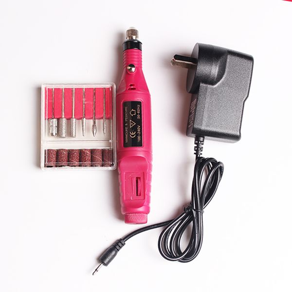 

1 set power electric manicure machine nail drill nail kit tips art pen pedicure bits file polish shape tool feet care product
