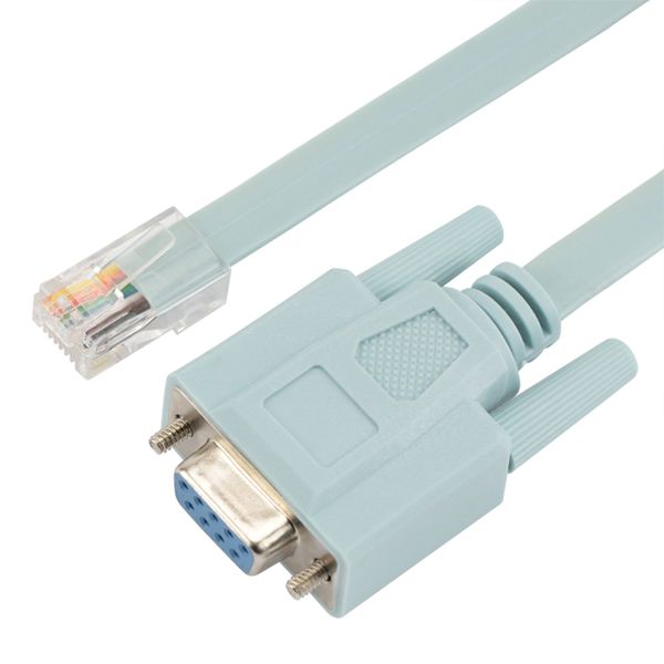 9 PIN-код DB9 COM SERIAL RS232 до RJ45 CAT5 Ethernet LAN Консоль CAT5 Ethernet LAN Линия для маршрутизаторов 150 шт. / Лот