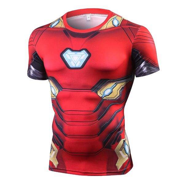 

raglan sleeve compression shirts 3 iron man 3d printed t shirts men 2018 summer new crossfit for male fitness cloth, White;black