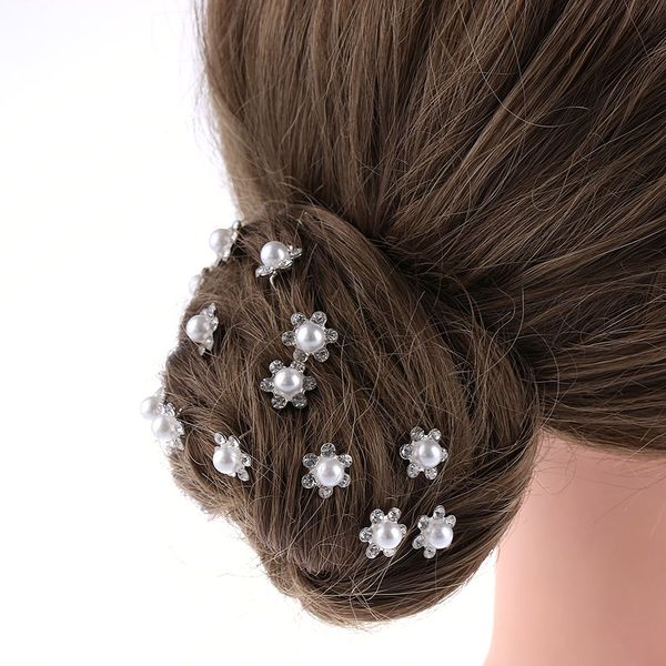 

20pcs wedding mariage bridal pearl hairpins flower crystal rhinestone diamante hair clips bridesmaid hair jewelry accessories