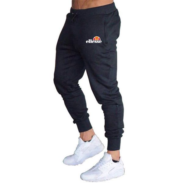 

2018 new mens sweatpants gyms fitness workout printing trousers male casual fashion pencil pants joggers sportswear, Black