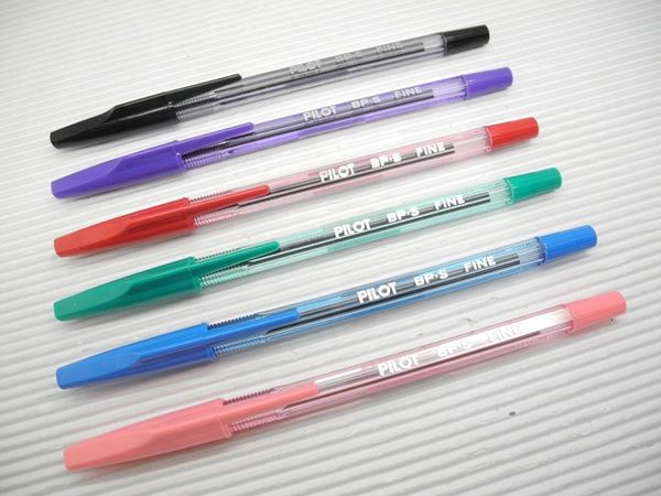 

pilot bp-s-f 0.7mm fine ball point pen black/blue/red/green/purple/pink color