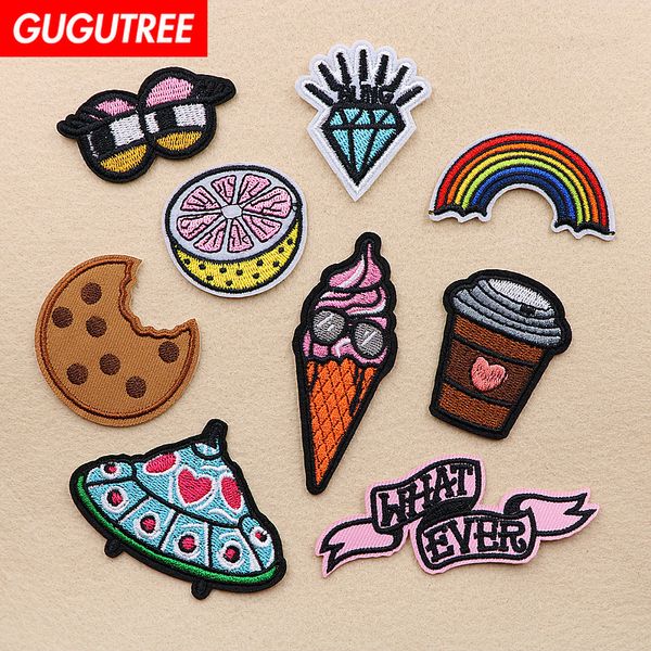 

gugutree embroidery patches individuality patches badge patch applique patch for coat,t-shirt,hat,bags,sweater,backpack sp-208, Black
