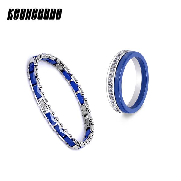 

fashion glamorous jewelry set bling star crystal earrings and ring set black white ceramic trendy for women wedding party gifts, Silver