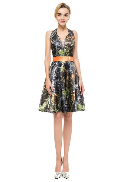 

2018 camo vintage 1950's short prom dress tea-length short prom evening gowns real sample halter puffy ruffle christmas lace up party d, Black