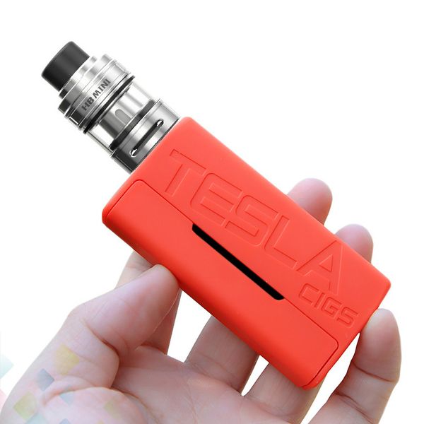 

Original Tesla WYE 85W TC Kit with H8 Mini Tank 2ml Compact size 85W power Mod 6 Colors Fit 18650 Battery DHL Free