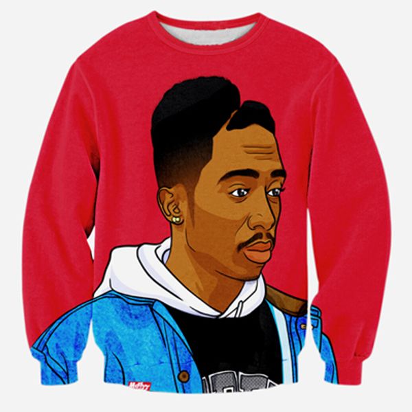 

the new cartoon face one eyed child milk large skull star male long sleeved pullover sweater, Black