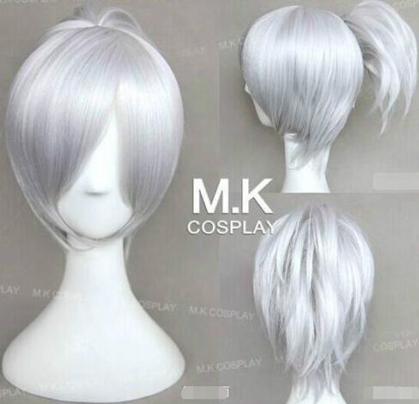 

lol league of legends the exile riven short ponytail cosplay party wig, Black;brown