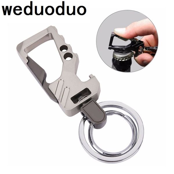 

weduoduo metallic key wallets double ring key holders multi function organizer car chain business gifts, Red;blue