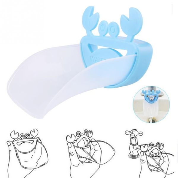 

children's water guide chute crab modelling hands washing device for children helper bath faucet chute guiding gutter extender