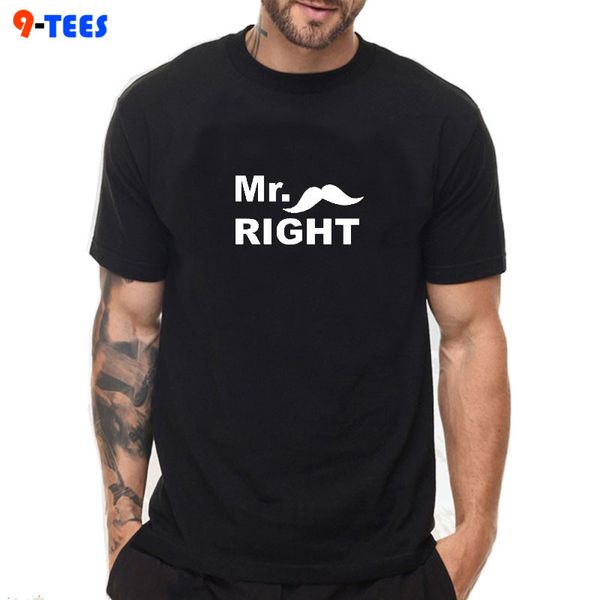 

casual t shirt men mr. right print t-shirt funny streetwear short sleeve men's cotton tee shirt mens t shirts fashion 2018, White;black