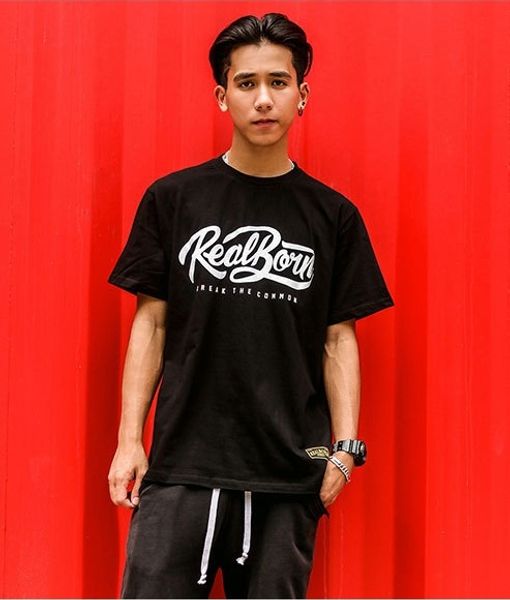 

Mens Short Sleeve Streetwear Old School Letter Printed T-Shirt O-neck Tees Skateboard Oversize Cotton Street Tops for Male