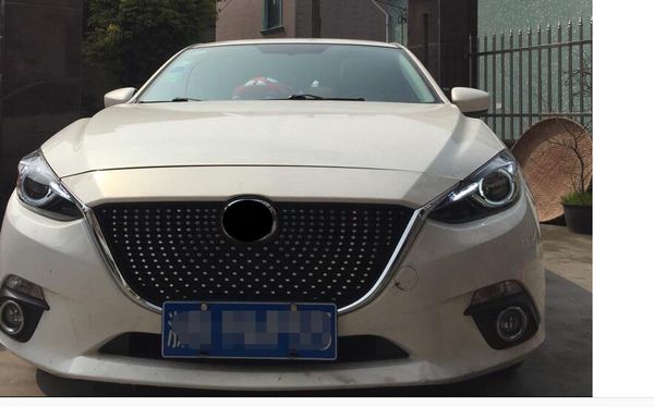 

abs honeycomb lacquer that bake up front racing grill fit for mazda axela mazda 3 2014-2016