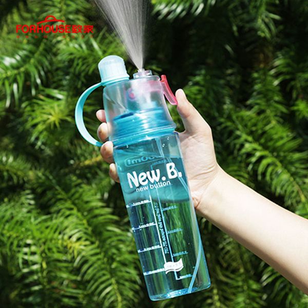 

spray sports water bottle bpa leak proof hiking portable bottles bicycle cycling 400ml/600ml drinking bottles