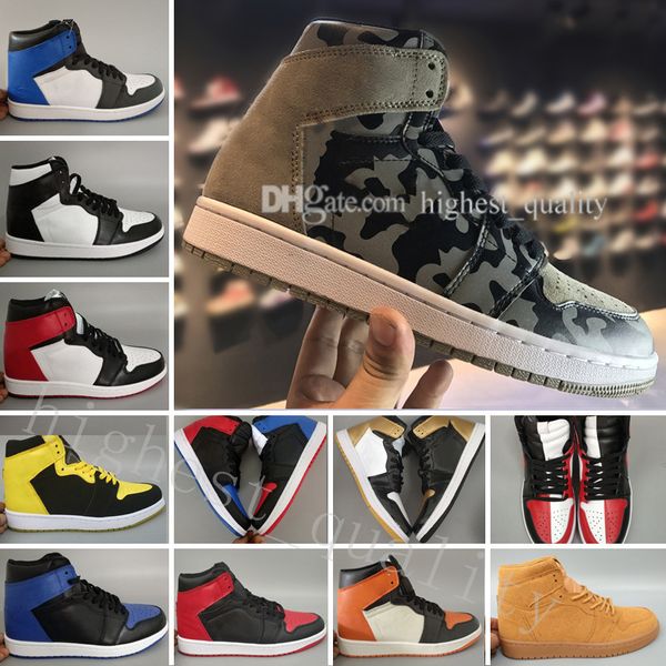 

og 1 3 mens basketball shoe wheat gold bred toe chicago banned royal blue fragment unc shattered backboard metallic red camo pack shadow