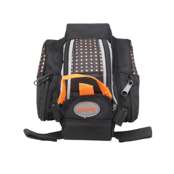 

hangable lamp quick releasefold bicycle bag riding saddle tail riding bag mountain bike green orange