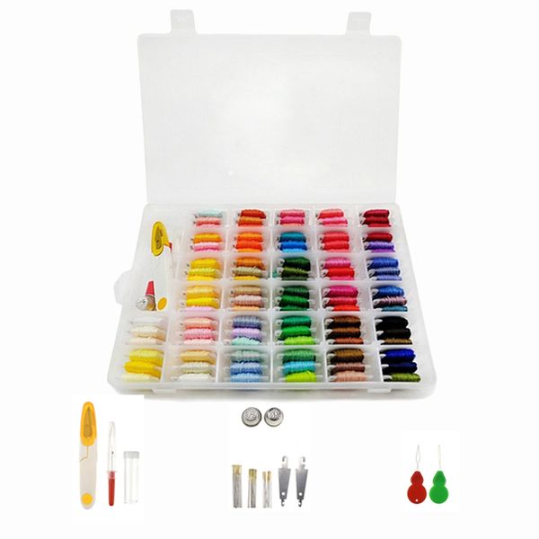 

new 96pcs mix color cross stitch cotton threads sewing set craft embroidery threads floss kit diy sewing tools accessories, Black