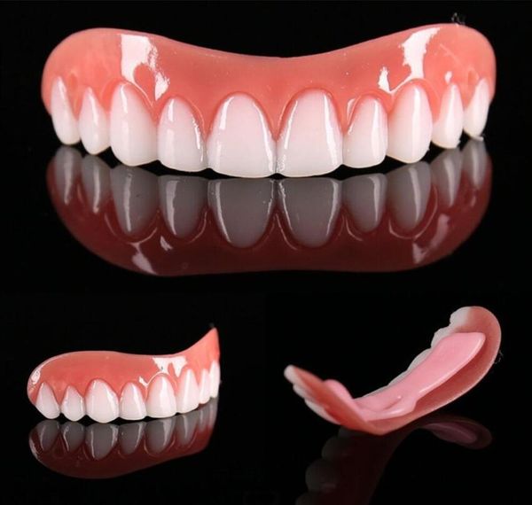 

perfect instant smile comfort fit flex teeth whitening denture paste false teeth upper cosmetic fake tooth cover beauty tool reusable