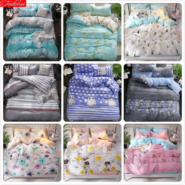 

soft cotton duvet cover sheet pillowcase 3/4pcs bedding set single  king size quilt comforter pillow case bed linen 200x230