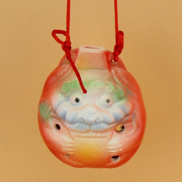 

children's music development 6 hole mid-tone porcelain flute animal modeling string ocarina featured china