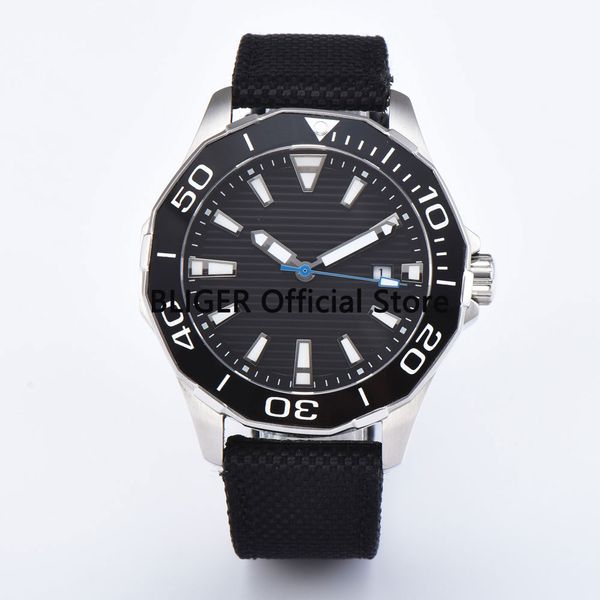 

sapphire crystal 45mm black dial luminous marks stainless steel polygon case ceramic bezel automatic movement men's watch pl-4, Slivery;brown