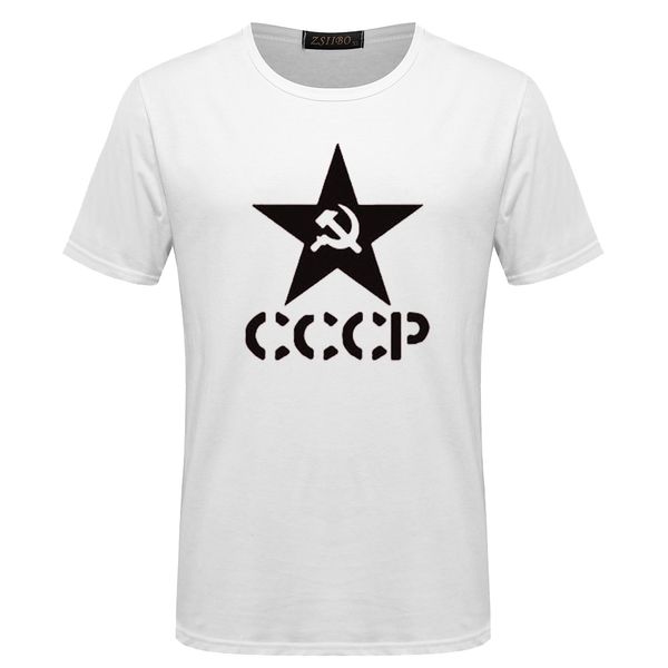 

cotton russian t shirts men ussr soviet union man short sleeve tshirt moscow russia mens tees o neck s-4xl m1049 rw, White;black