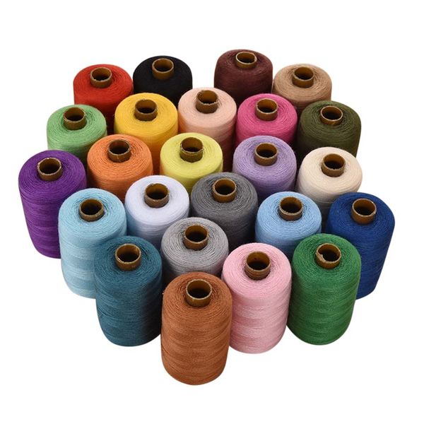 

sewing thread 24 colors 1000 yards polyester diy sewing kit for hand machine needles tb sale, Black;white