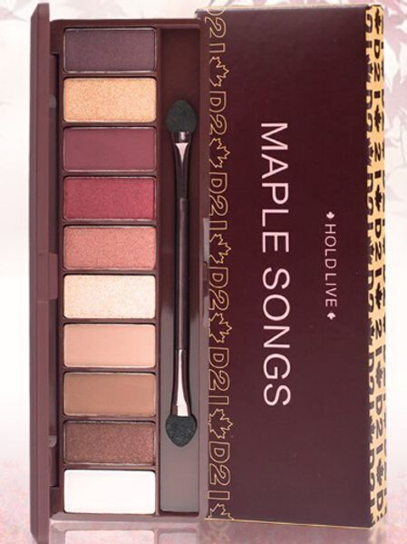 

a new arrival hold live maple songs love eye shadow 10 color high light color wine red color ing