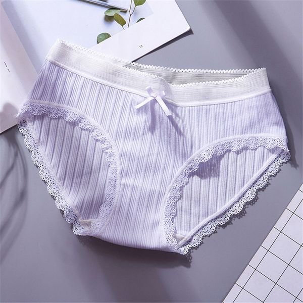 

6 Color High quality women's panties mid-rise briefs lace sexy lingerie ladies cotton underwear comfortable female underpants