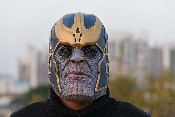 

the thanos infinity gauntlet cosplay gloves prop halloween hard latex : infinity war mask