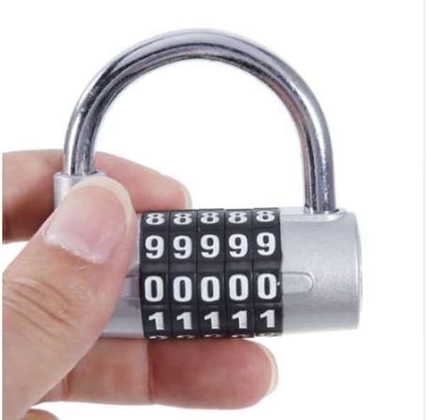 Lucchetto di sicurezza con password a 5 cifre Lucchetto a combinazione con grillo largo Lucchetto per armadietto da palestra Lucchetto di sicurezza codificato per armadietto di medie dimensioni