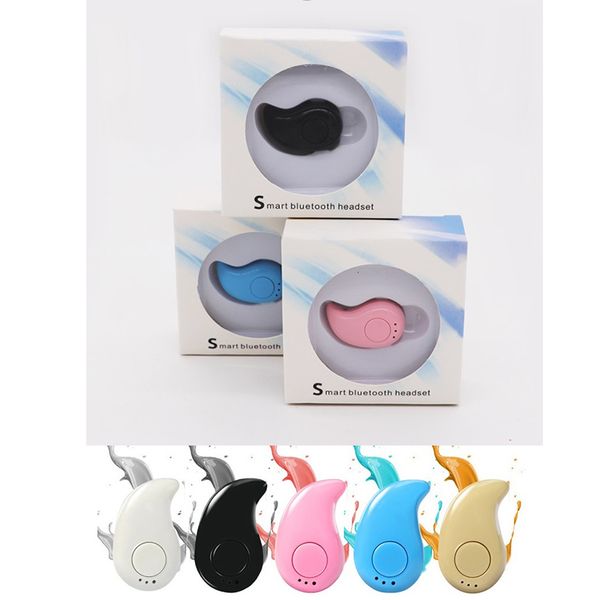 

s530 wireless earphone stealth headphones mini in-ear earbud with mic for universal phone with retail box