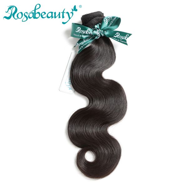 

rosa beauty hair products brazilian virgin hair body wave 1 piece 100% unprocessed human weave bundles raw weaving, Black;brown