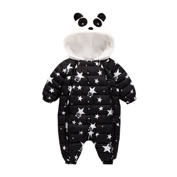 

winter baby rompers overalls clothes jumpsuit 3-24mouth panda newborn girl boy duck down snowsuit kids infant snow wear onepiece, Blue