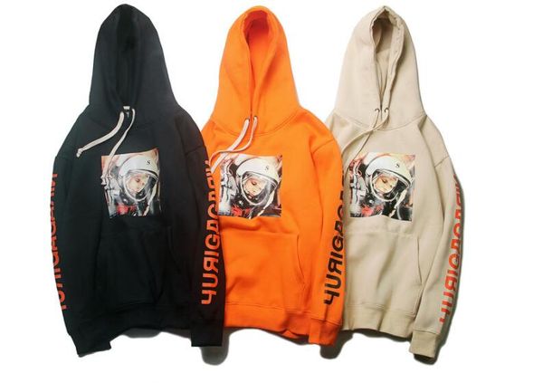 

ssur astronaut fashion men hoodies autumn winter fleece hiphop biber style sweatshirts, Black