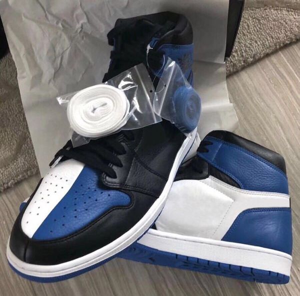 

1 homage to home royal blue men basketball shoes 1s high og board of governors no sign 1s mens clown shoe sports sneaker, White;red