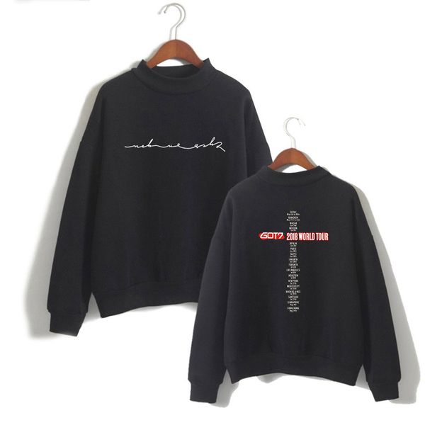 

hoodies got7 men print sweatshirt women pullovers kpop korean style fashion cool casual sudadera new, Black