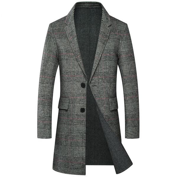 Herren 2018 Lange Casual Mäntel Cashmere Wolle Machen Von 3xl Business Großhandel Plaid Männer M Hand Jacke Winter Doppelseitige Mantel jRqLA354