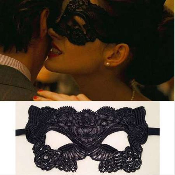 Seksi Siyah Dantel Hollow Maske Gözlük Gece Kulübü Moda Kraliçe Kadın Seks Lingerie Kesme Göz Maskeleri Masquerade Parti Maskesi için