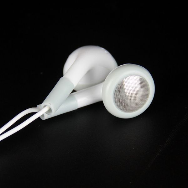 Fones de ouvido estéreo descartáveis brancos mais baratos sem microfone 3,5 mm para MP3 MP4 fones de ouvido para celular de baixo custo