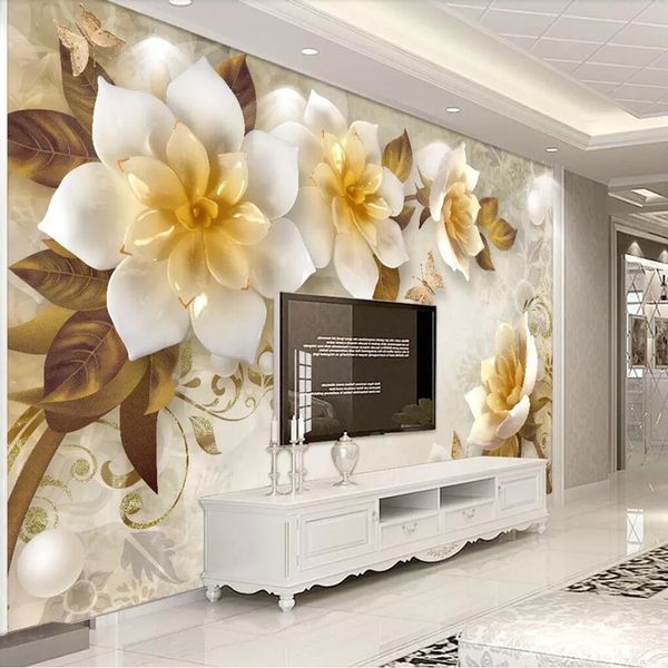 Avoir Images Acheter 5d Tv Fond Papier Peint Retro The Fleur Mur Tissu Salon dernière salutations