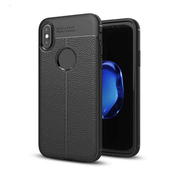 

Личи кожаный узор мягкие TPU чехлы для IPhone XR XS MAX 8 7 6S Plus Samsung S9 S8 Примечание 9