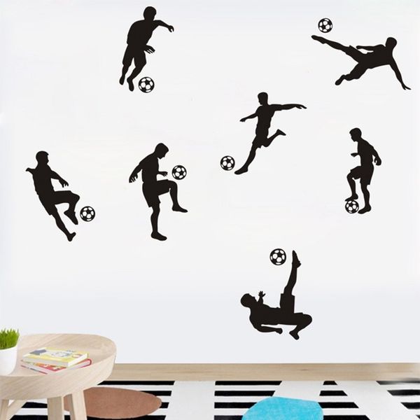 Kids Room Decor Sport Boy Bedroom Soccer Player Art Wall Sticker Soccer Ball Decal Vinyl Wall Decal Home Decor Cheap Wall Stickers Cheap Wall Stickers