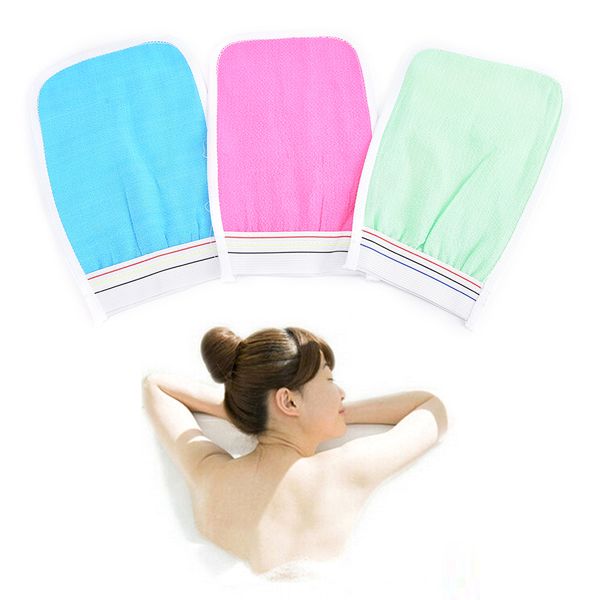 

soft exfoliating wash skin spa bath glove scrub mitt magic peeling glove bubble bath flower small rub cloth