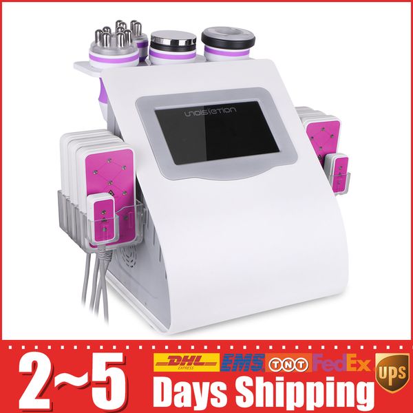 

new 8 pads laser pads liposculpture 40k slimming cavitation machine rf body shaping rf fat loss skin care facial steamer salon spa use