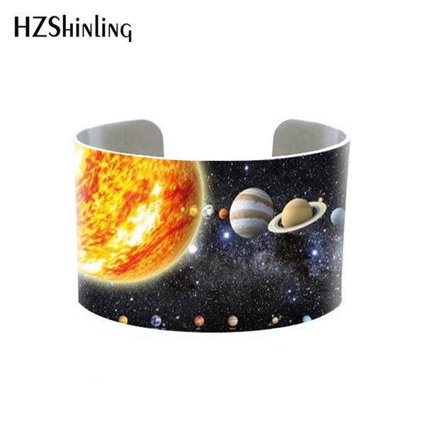 

solar system bracelets stacking set of gold and silver planet bangle outer space jewelry galaxy jewellery milky way cuff, Black